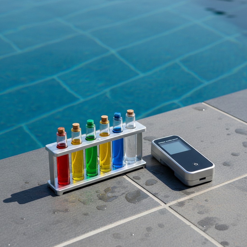 Medición y control del agua de una piscina